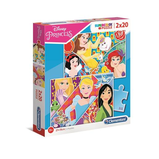 Clementoni - Princesas Disney Puzzle Infantil 2x20 ㅤ
