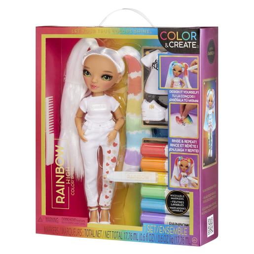 BABY born - Boneca da moda Color & Create com olhos verdes e acessórios extras ㅤ