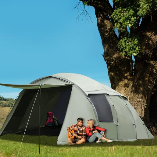 Outsunny - Tenda de campismo familiar 610x385x220 cm Verde