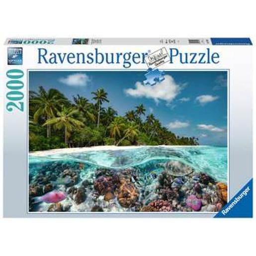 Ravensburger - Puzzle de paisagem das Maldivas, 2000 peças ㅤ