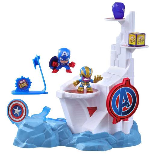 Marvel - Marvel Stunt Squad: Conjunto de jogo Tower Smash com Figuras de Ação 3,5 cm ㅤ