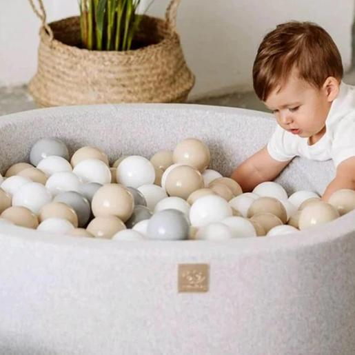 MeowBaby - Parque de juegos infantil de espuma gris con piscina de bolas y 200 bolas turquesa/gris/blanco