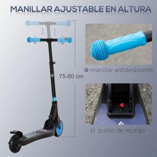 Homcom - Trotinete Elétrico para Crianças Azul/Preto