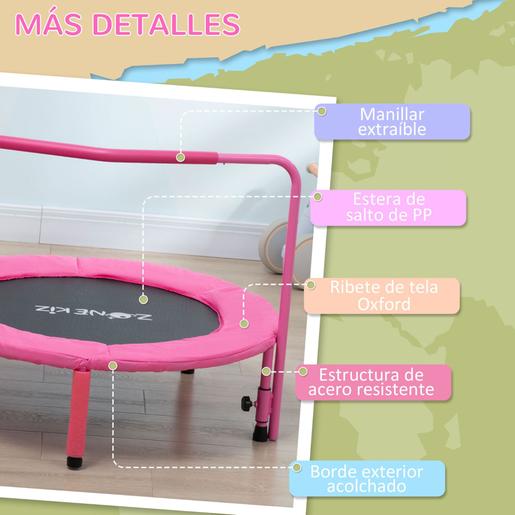 Homcom - Cama elástica 3 en 1 rosa