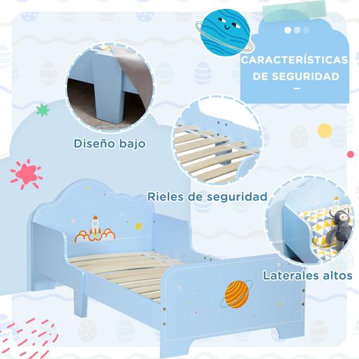 Homcom - Cama infantil espaço Azul