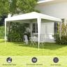 Outsunny - Tenda Desmontável de Jardim 3x3 m Branco