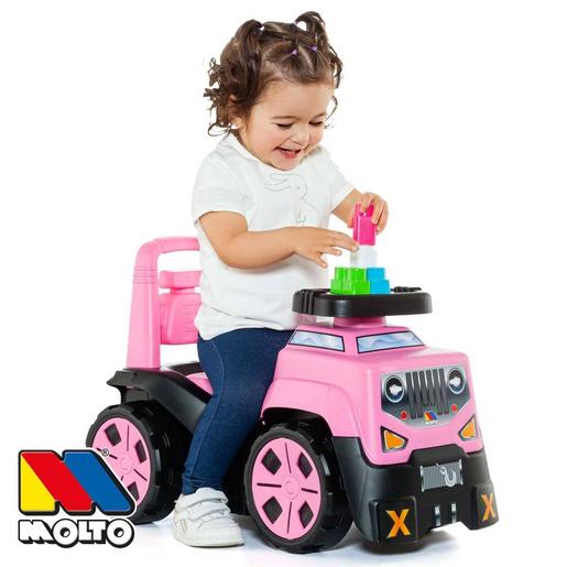 Molto - Andador SUV 3 em 1 rosa com conjunto de blocos  23204