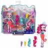 Mattel - Enchantimals - Ocean Kingdom muñeca Sedda Sea Horse con familia de caballitos de mar ㅤ