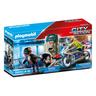 Playmobil - Moto de Polícia: Perseguição do Ladrão de Dinheiro - 70572