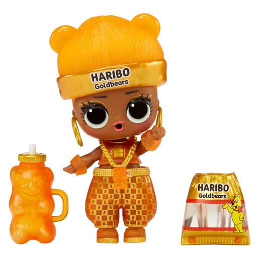 LOL Surprise - Surpresas Mini Doces Deluxe x Haribo - Ursinhos Dourados, inclui 3 bonecas temáticas de doces e acessórios divertidos (Vários modelos) ㅤ