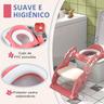 Homcom - Adaptador WC com escada Rosa