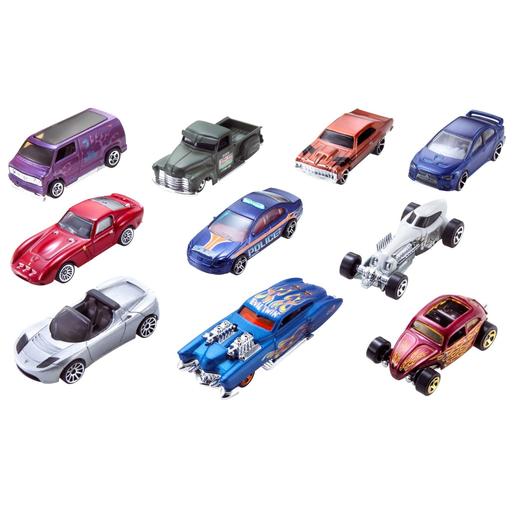 Hot Wheels - Pack 10 Veículos (vários modelos)