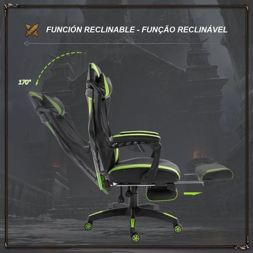 Vinsetto - Cadeira Gaming ergonómica verde-preto