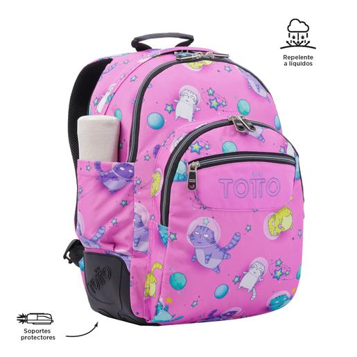 Totto - Mochila escolar gatos astronautas Crayoles