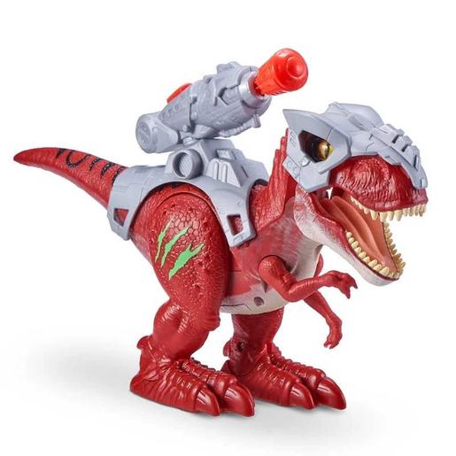 Dino Wars T-Rex eletrónico com movimento e lançador ㅤ