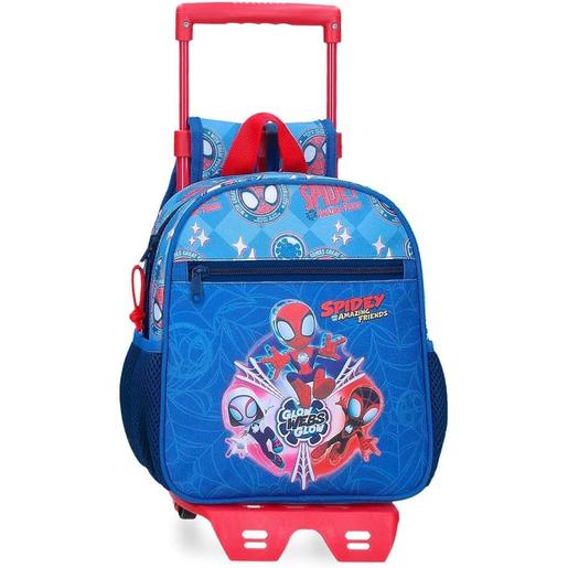 Marvel Spidey Mochila Escolar Trolley Azul