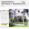 Outsunny - Tenda de Jardim com Mosquiteiros 3x3 m Branco