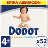 Dodot - Pañales Sensitive Extra T4+ (10-15 kg) 52 Unidades