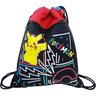 Play - Pokemon - Mochila saco Pokémon juvenil con diseño de Pikachu, asas regulables y color negro