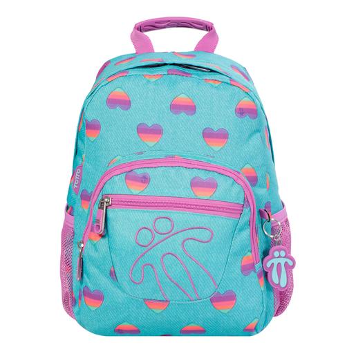 Totto - Mochila escolar Têmpera corações multicolor