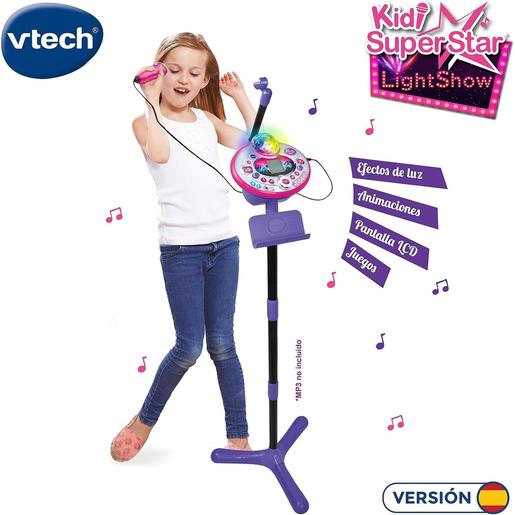 Vtech - Micrófono eletrónico interativo LightShow Karaoke ㅤ