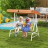 Outsunny - Baloiço infantil de jardim com toldo