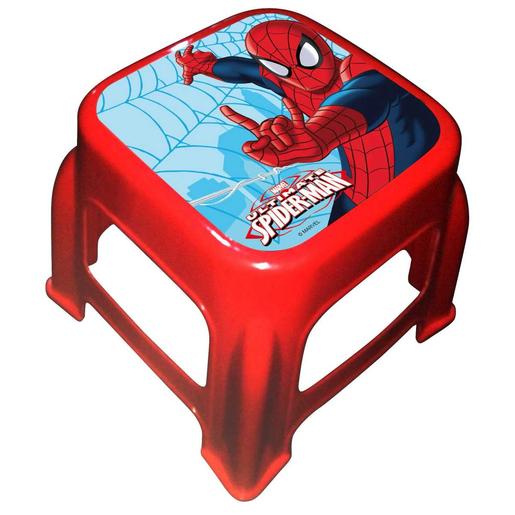 Marvel - Banco infantil de plástico Homem-Aranha 27x27x21cm ㅤ