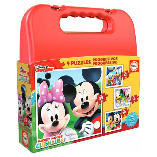 Educa Borrás - Mickey Mouse - Maleta Puzzles Progressivos