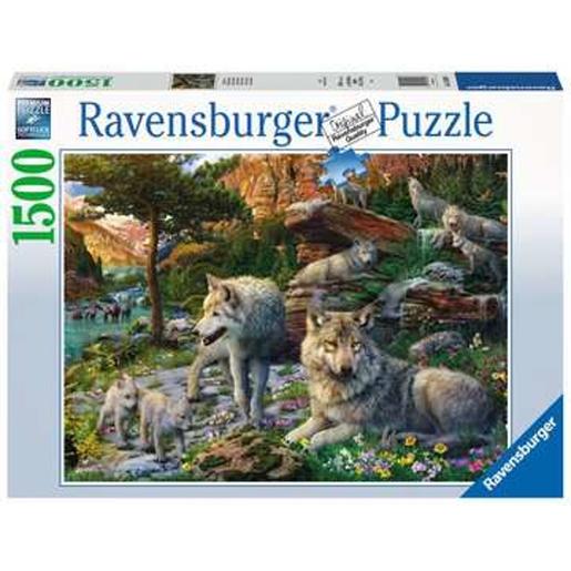 Ravensburger - Puzzle de lobos na primavera - 1500 peças ㅤ