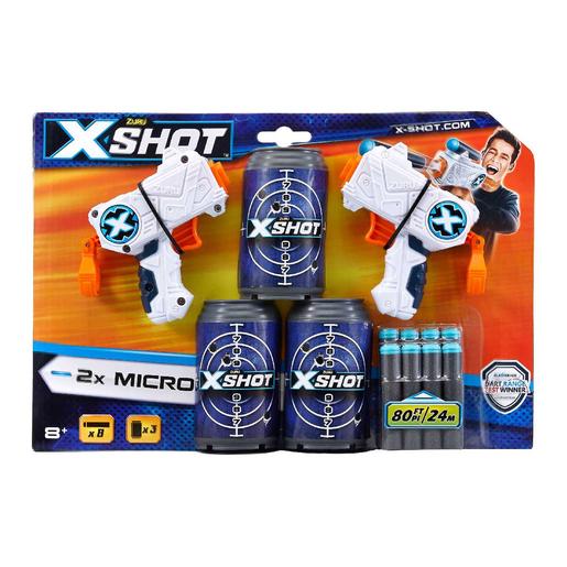 X-Shot - Pack 2 pistolas Micro com 8 dardos