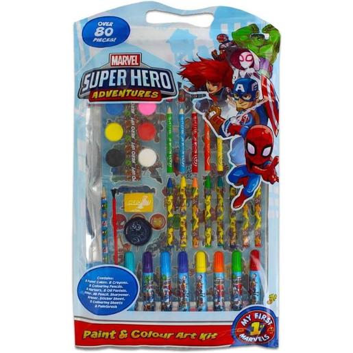 Marvel - Kit de pintura e cores Marvel Super Hero Adventures, 80 peças
 ㅤ