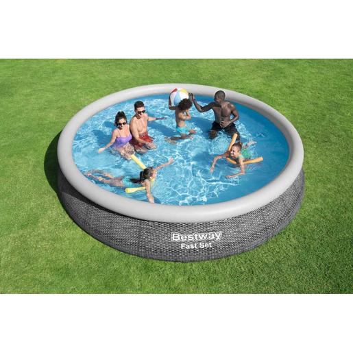 BestWay - Piscina desmontable autoportante redonda Fast Set 457x84 cm con depuradora ㅤ