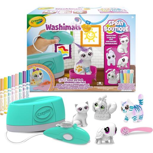 Crayola - Washimals pets spray boutique com 4 animais de estimação ㅤ