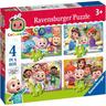 Ravensburger - Rompecabezas Cocomelon 4 en una caja (12, 16, 20, 24 piezas) para niños ㅤ