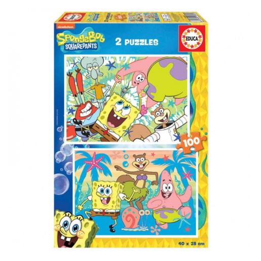 Educa Borras - 2 Puzzles Bob Esponja 100 peças