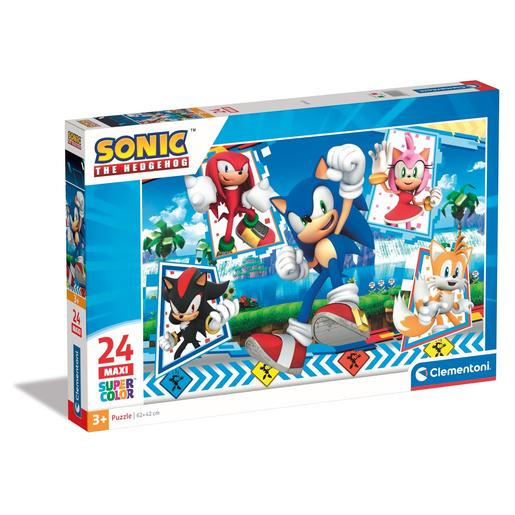 Clementoni - Sonic the Hedgehog Puzzle Maxi 24 Peças ㅤ