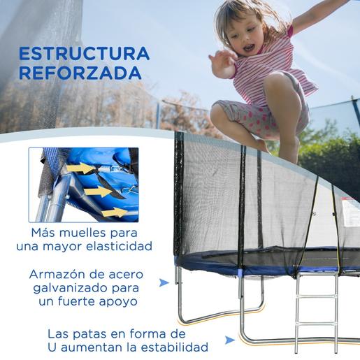 Outsunny - Trampolim infantil de 305 cm