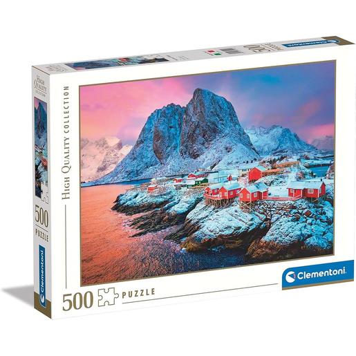 Clementoni - Puzzle adulto de 500 peças Vila Hamnoy ㅤ