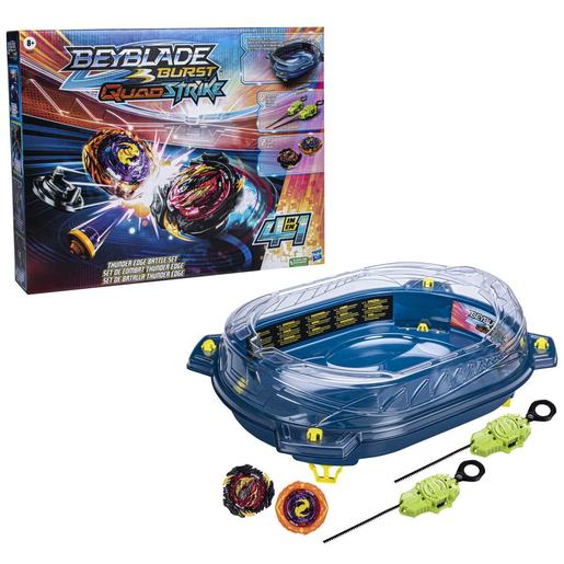 Hasbro - Beyblade - Beyblade Thunder Edge: Conjunto de Batalha com Beystadium, Piões e Lançadores ㅤ