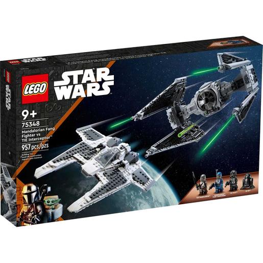 LEGO - Star Wars - Caza Colmillo Mandaloriano vs. Interceptor Tie, Juguete de Construcción con Mini Figuras 75348