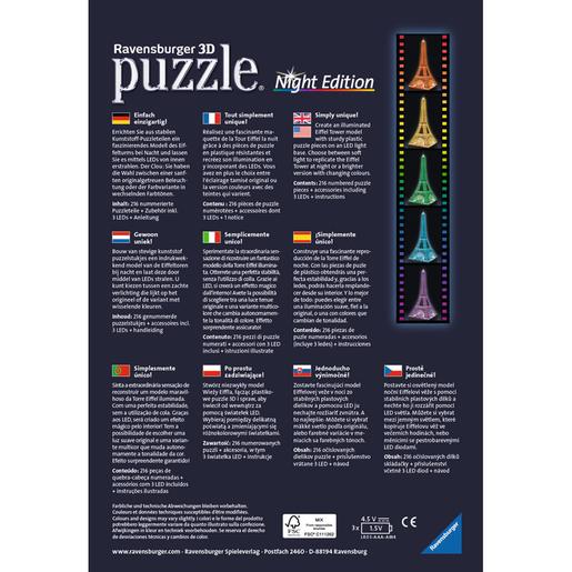 Ravensburger - Puzzle 3D Torre Eiffel Night Edition