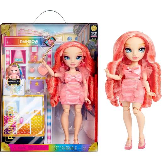 Boneca Rainbow High Fashion - Pinkly Paige - Boneca fashion rosa com roupa da moda