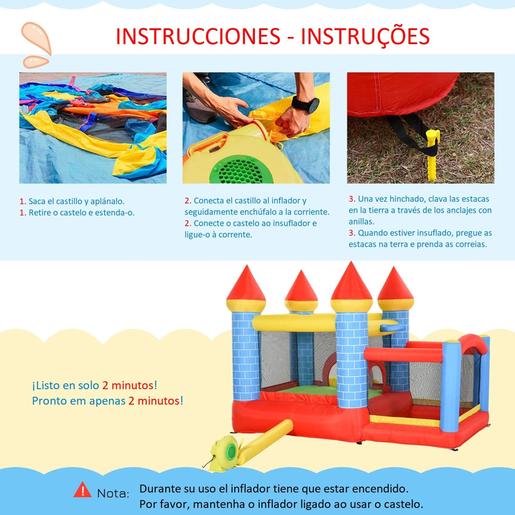 Otsunny - Castelo insuflável infantil 4 em 1