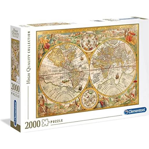 Clementoni Puzzle 2000 Peças Mapa Antigo ㅤ