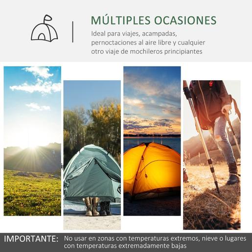 Outsunny - Tenda de Campanha Familiar 426x206x154 cm Verde