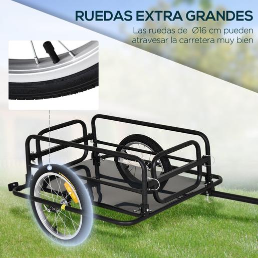 Outsunny - Reboque dobrável para bicicleta