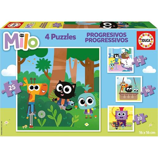 Conjunto de puzzles infantis progressivos de 12 a 25 peças, medidas: 16 x 16 cm ㅤ