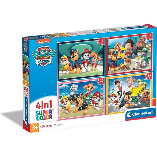 Clementoni - Patrulha Pata - Puzzle infantil da Patrulha Canina: conjunto de 12, 16, 20 e 24 peças, cor variada, tamanho único ㅤ