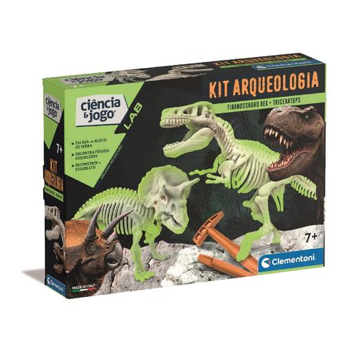 Ciência & Jogo - Kit de arqueologia T-Rex Triceratops