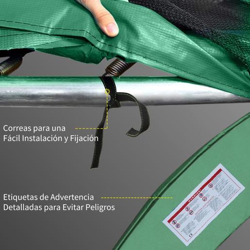 Homcom - Cobertura acolchoada de proteção para borda de trampolim de 366 cm Verde